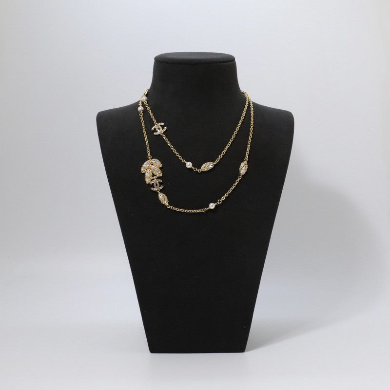 18K Chanel Vintage Crystal Long Necklace