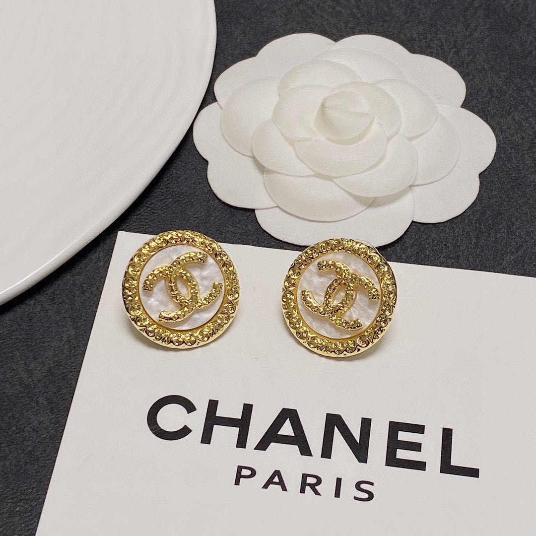 18K Chanel Crystal Earrings