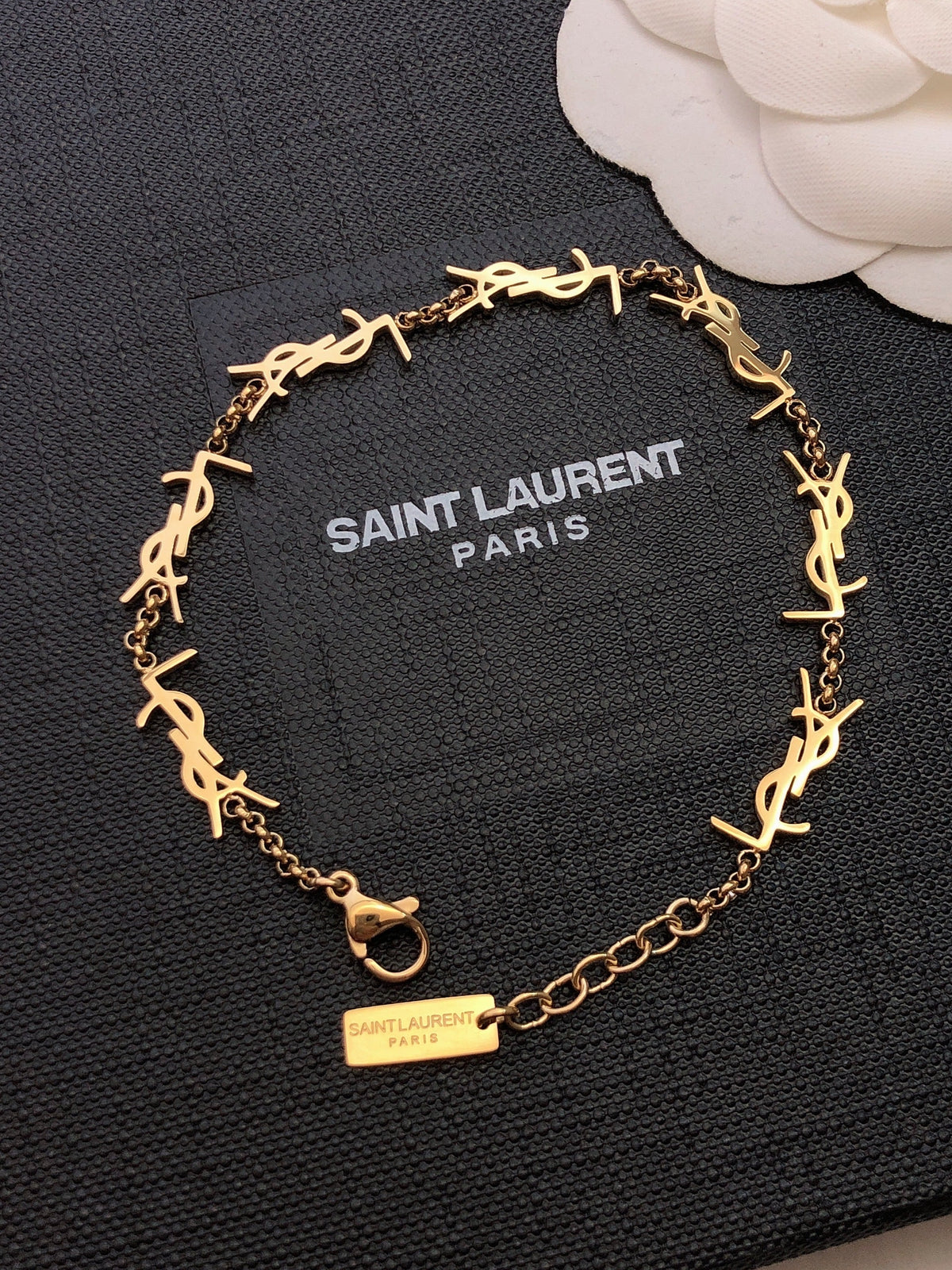 18K Saint Laurent YSL Mini Cassan Bracelet
