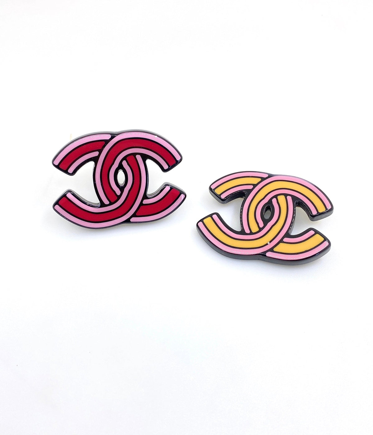 18K Chanel Pink Earrings