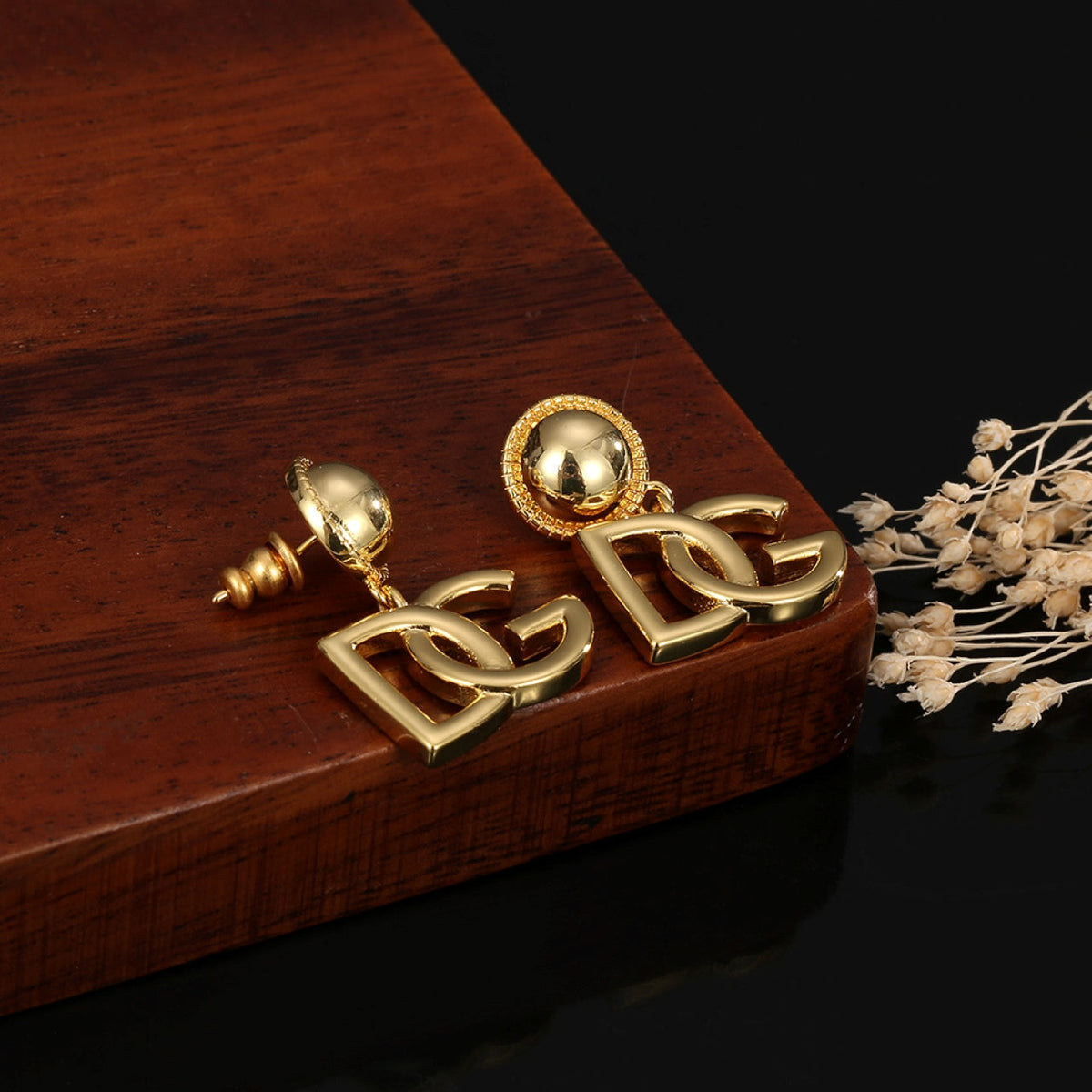 18K Dolce & Gabbana DG Gold Earrings