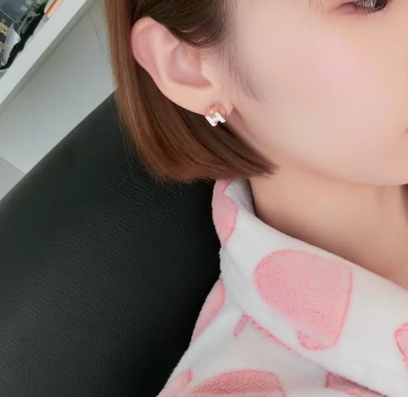 18K Cage D'H Hermès Earrings