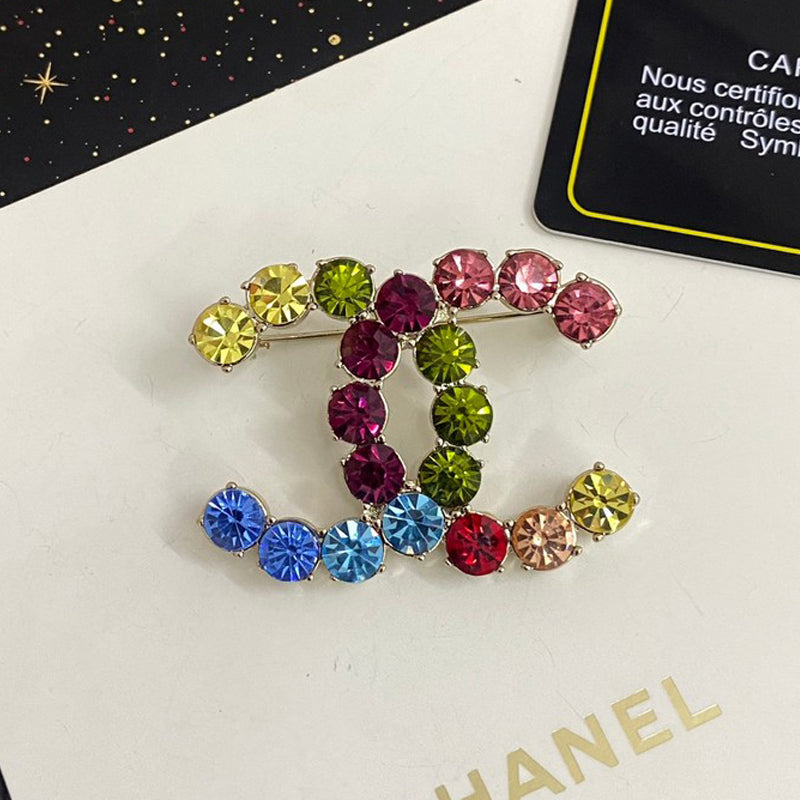 18K Chanel Color Crystal Brooch