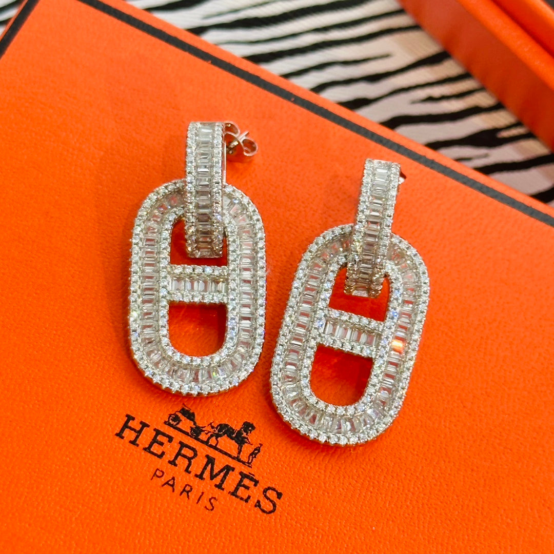 18K Diamonds Hermès Earrings