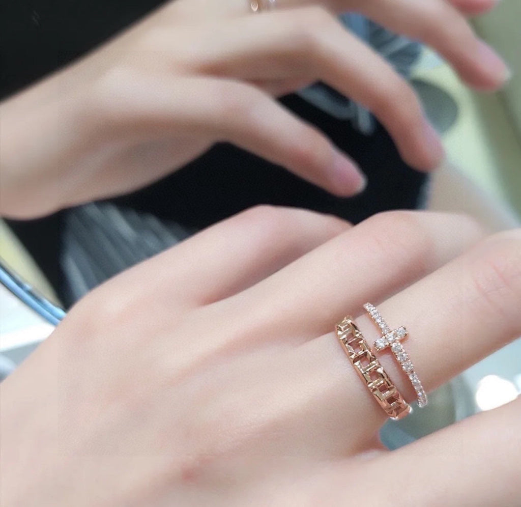 18K Tiffany & Co. Diamond Wire Ring