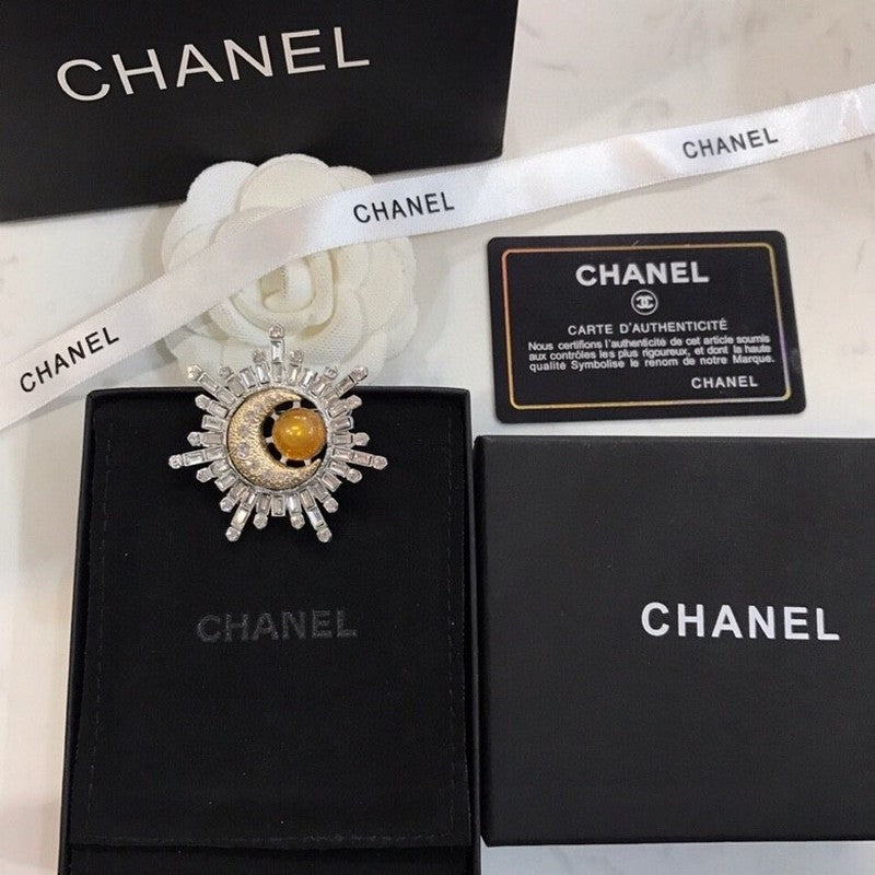 18K Chanel Crystal Brooch