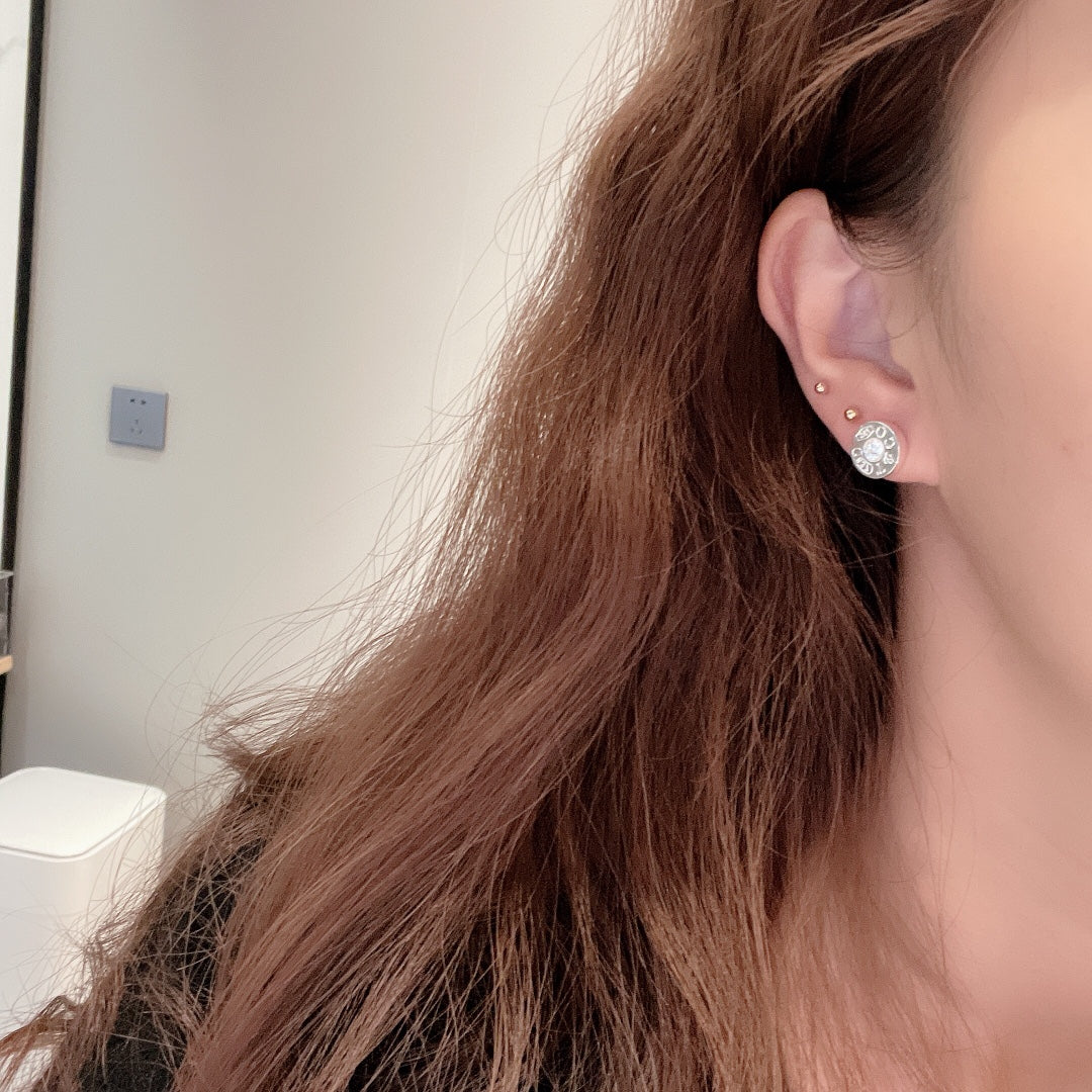 18K Tiffany & Co. 1837 Diamond Earrings