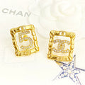 18K Chanel No.5 Square Diamond Earrings