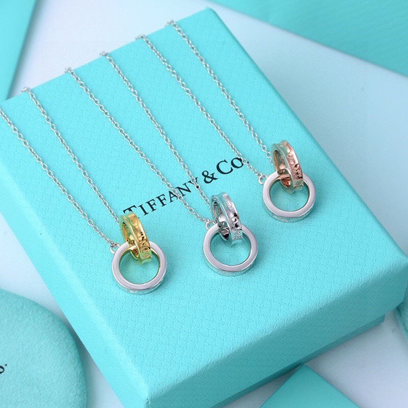 18K Tiffany & Co. 1837 Interlocking Circles Pendant Necklace