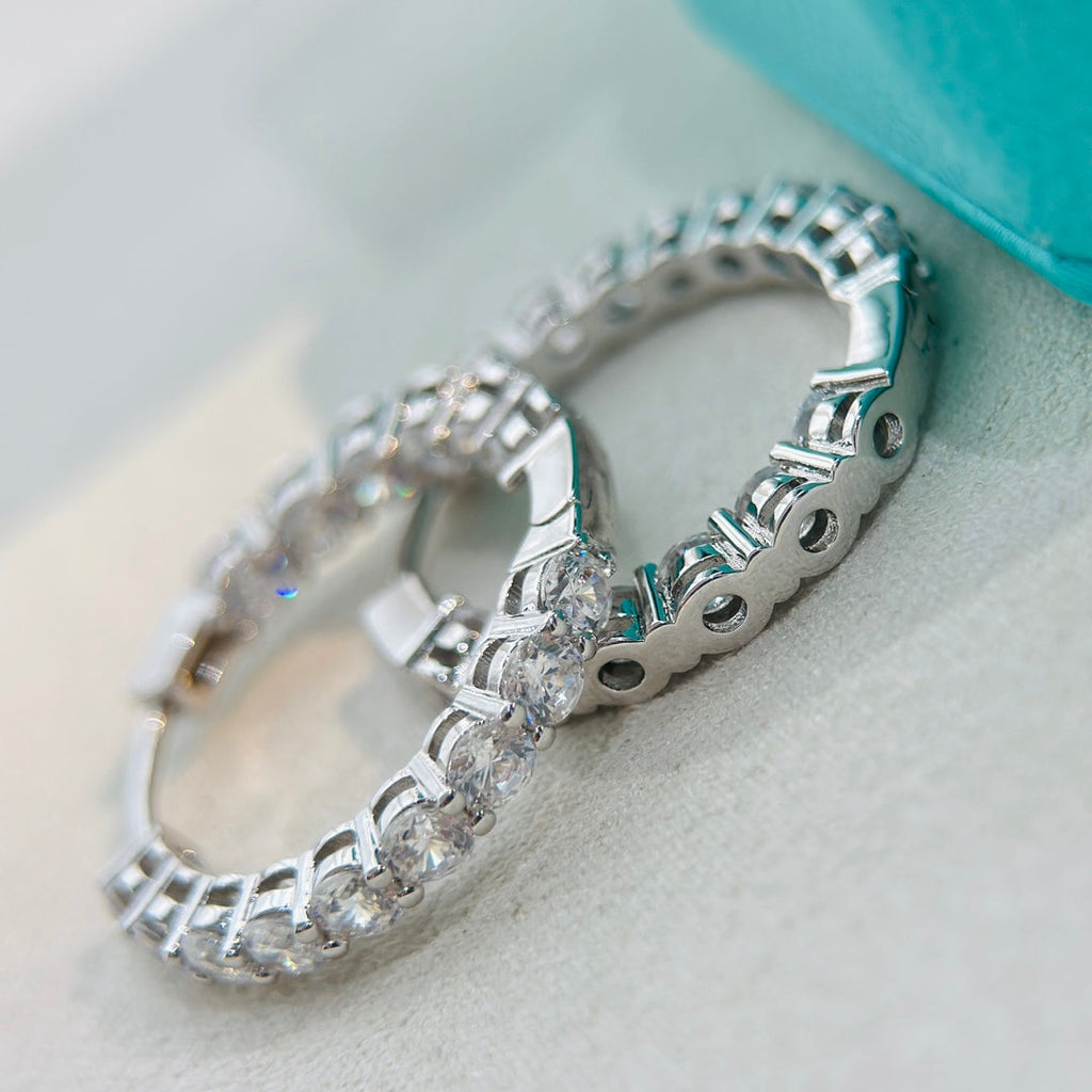 18K Tiffany & Co. Hoop Diamonds Earrings