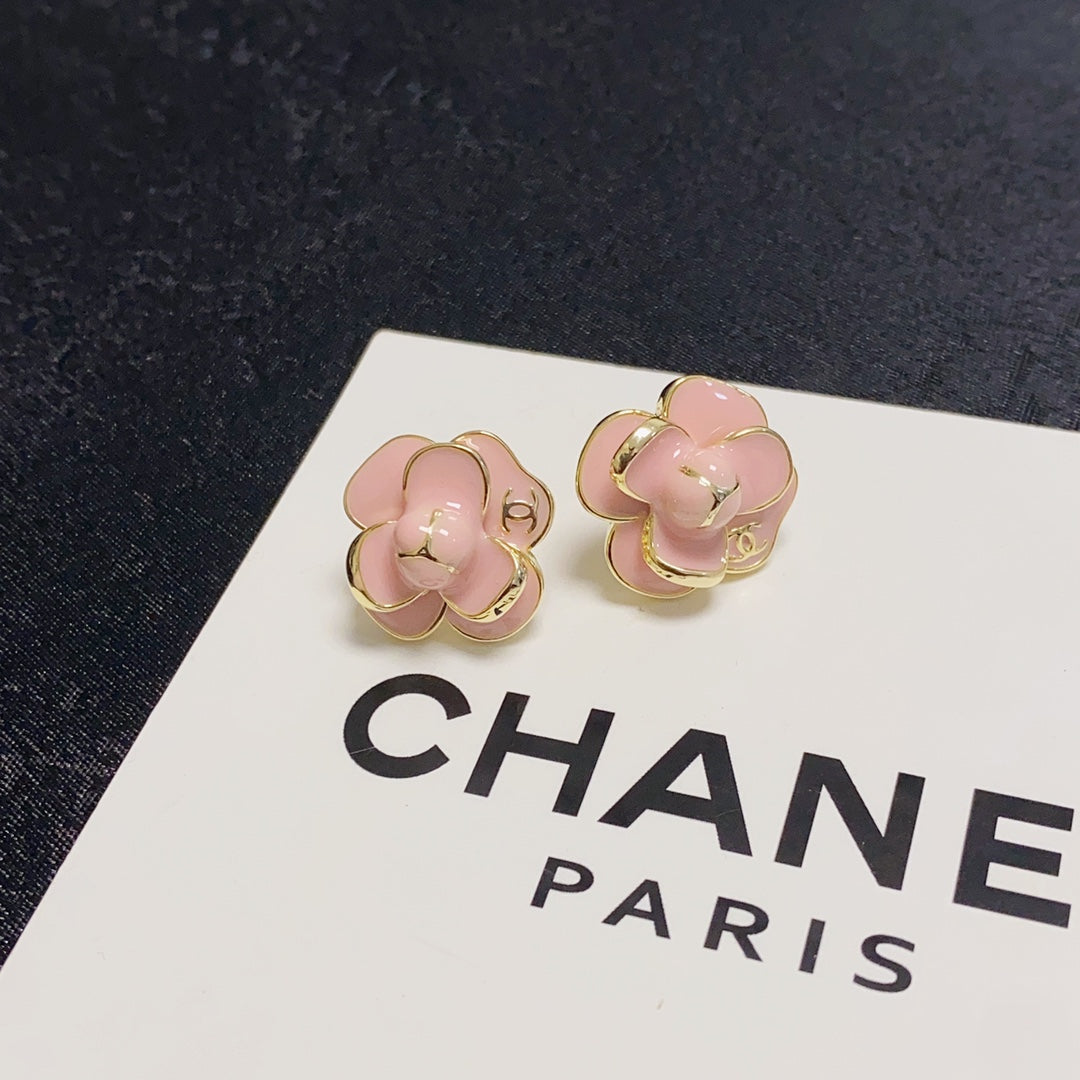18K Chanel Camellia Earrings