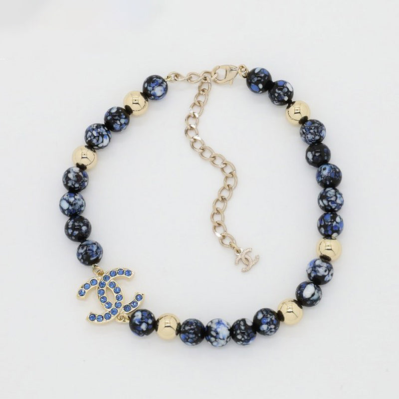18K Chanel Blue Pearl Necklace