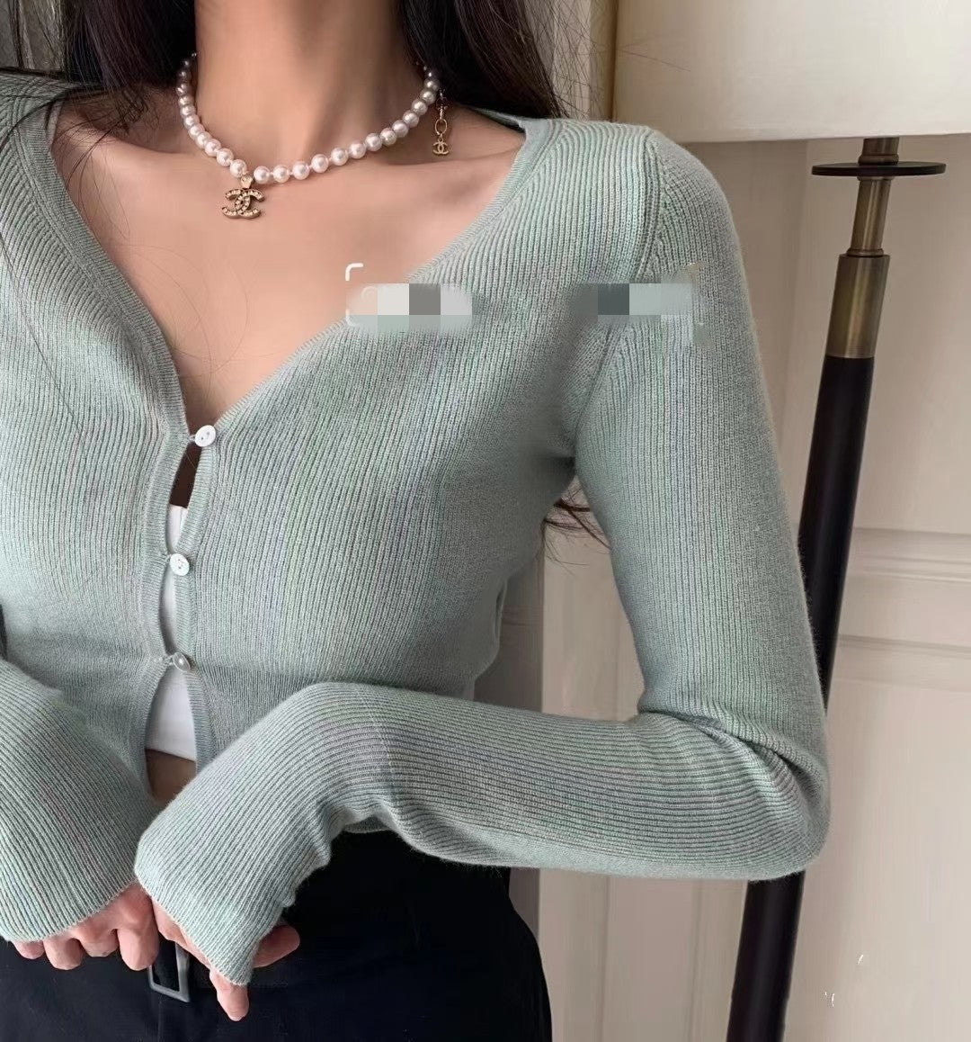 18K Chanel Pearl Chain Necklace