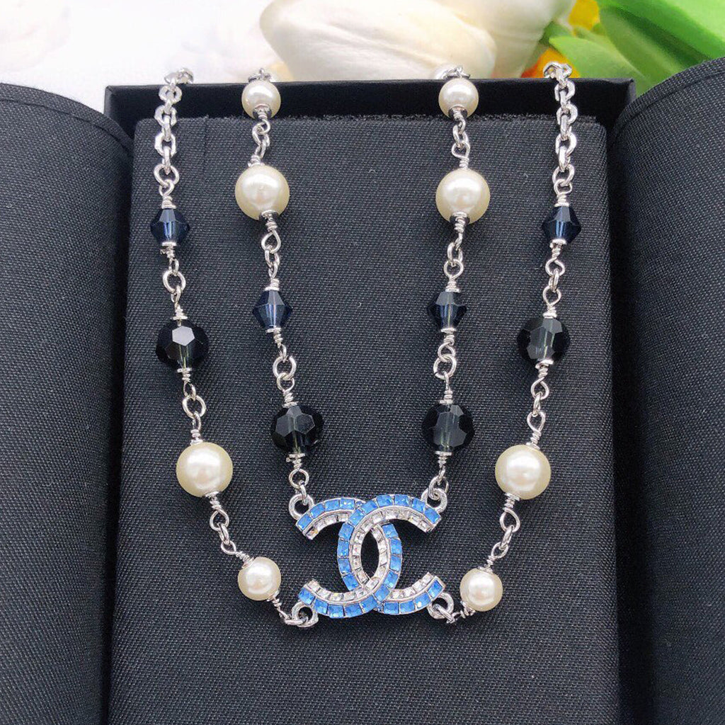 18K Chanel Blue Resin Necklace