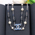 18K Chanel Blue Resin Necklace