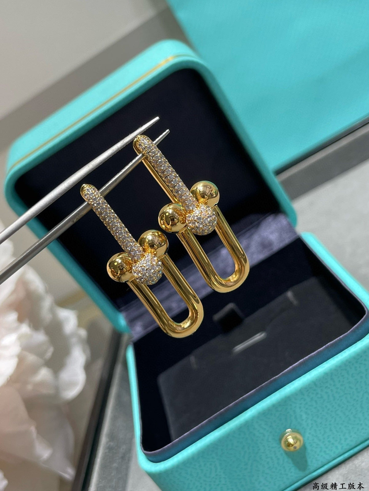 18K Tiffany & Co. HardWear Large Link Diamonds Earrings