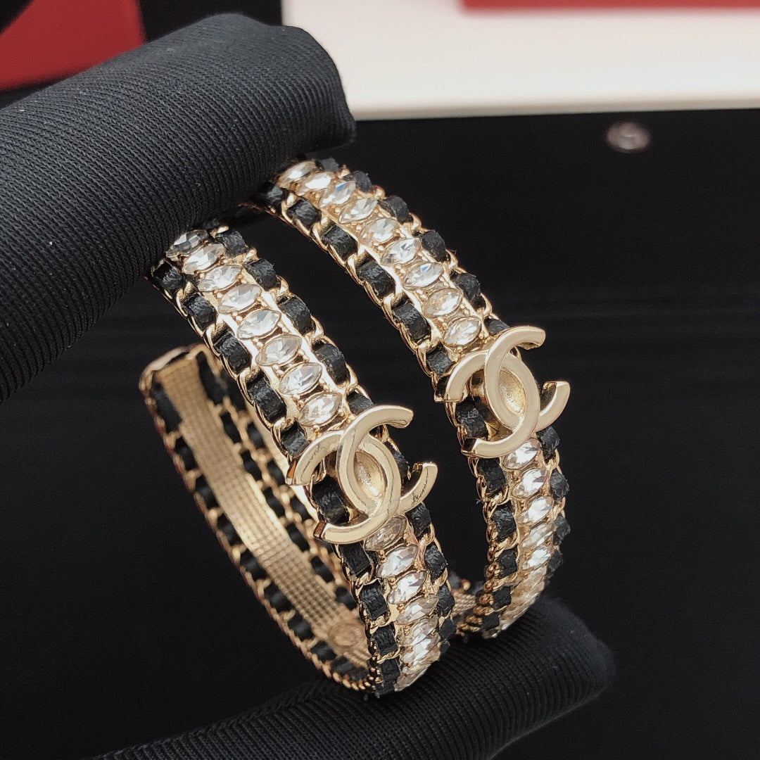 18K Chanel Strass Earrings