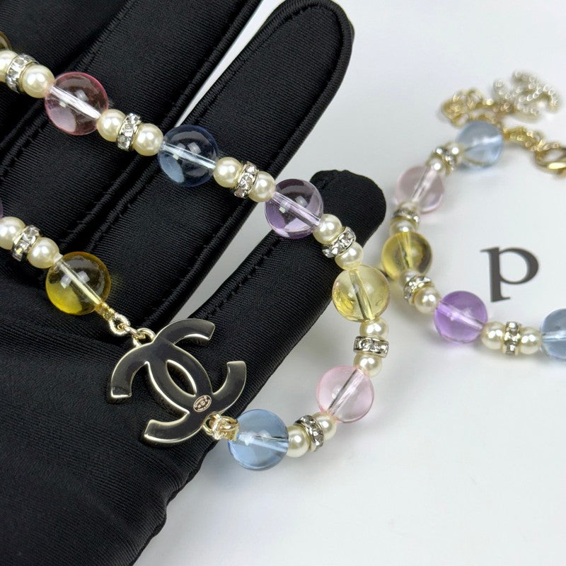 18K Chanel 26C Color Crystal Necklace