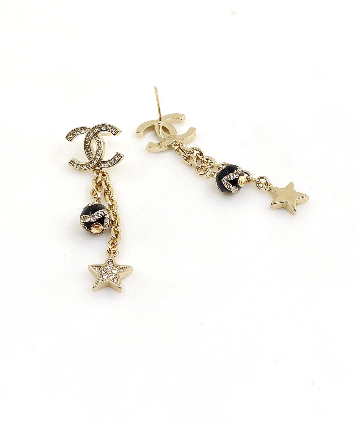 18K Chanel Star Pearls Earrings