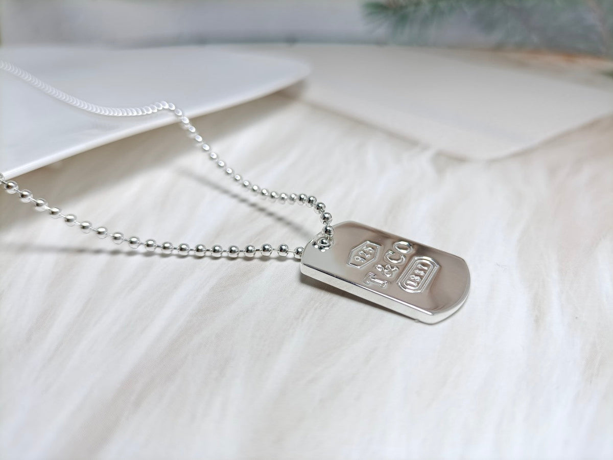 18K Tiffany & Co. 1837 Tag Pendant Necklace