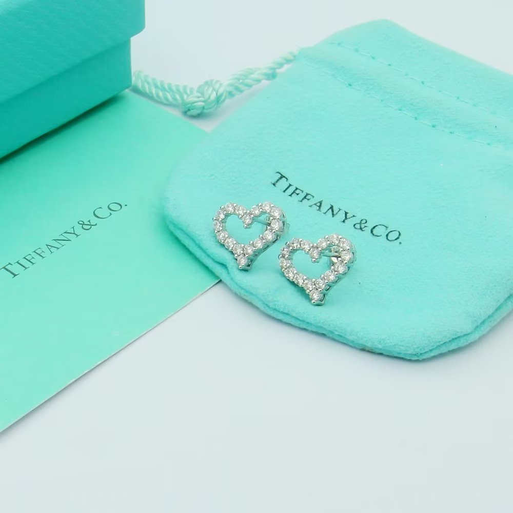 18K Tiffany & Co. Heart Diamonds Earrings