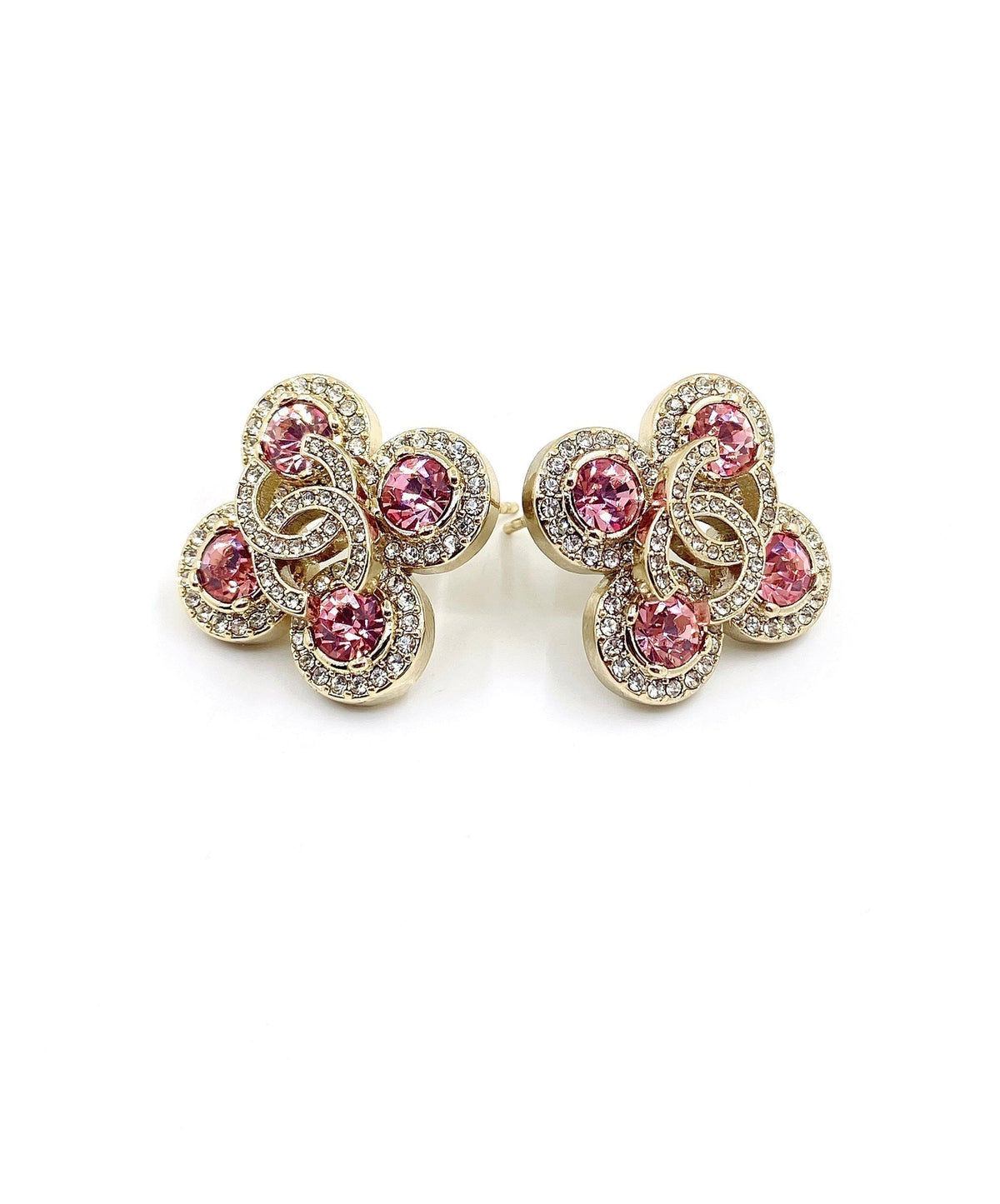 18K Chanel Pink Diamonds Earrings