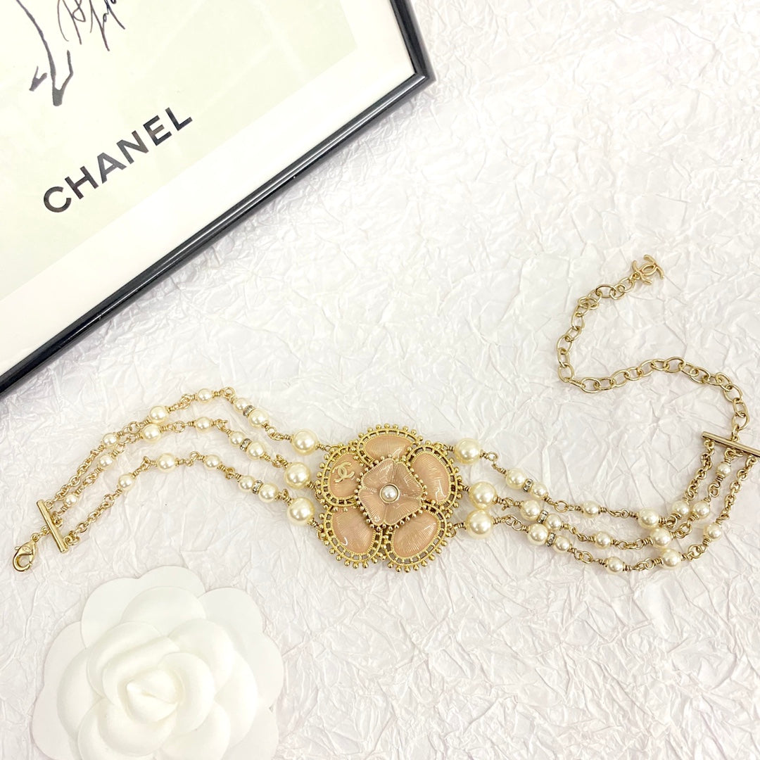 18K Chanel Camellia Choker Necklace