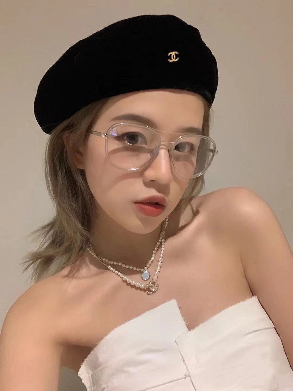 18K Chanel Pearls Choker Necklace