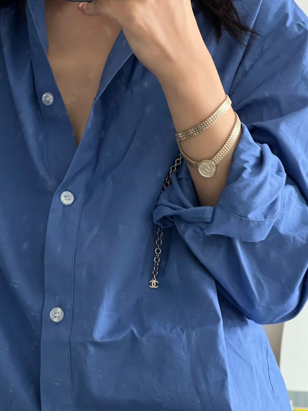 18K Chanel Choker Chain Necklace