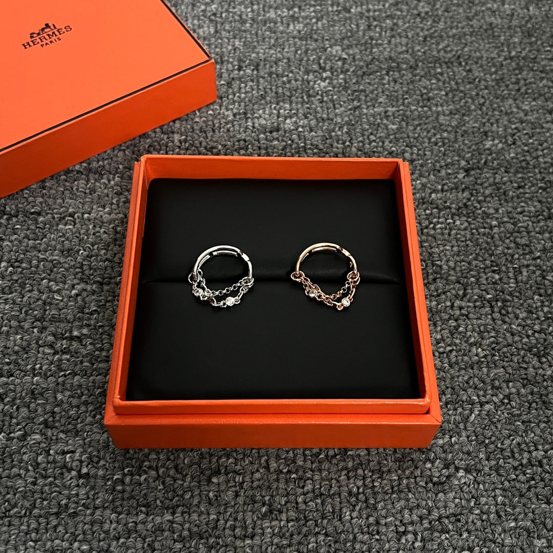 18K Chaine D'Ancre Chaos Hermès Ring