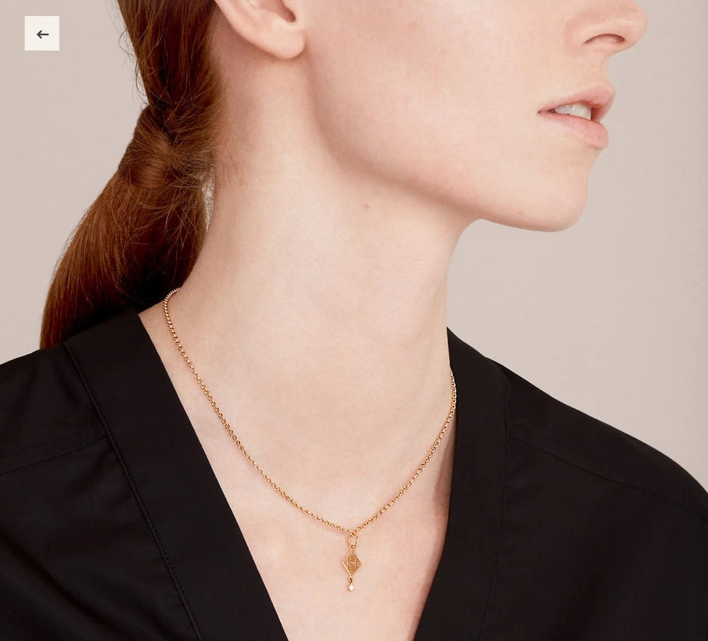 18K Gambade Pendant Hermès Necklace