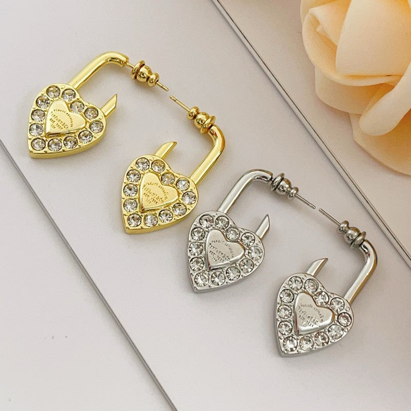 18K Tiffany & Co. Diamond Heart Earrings