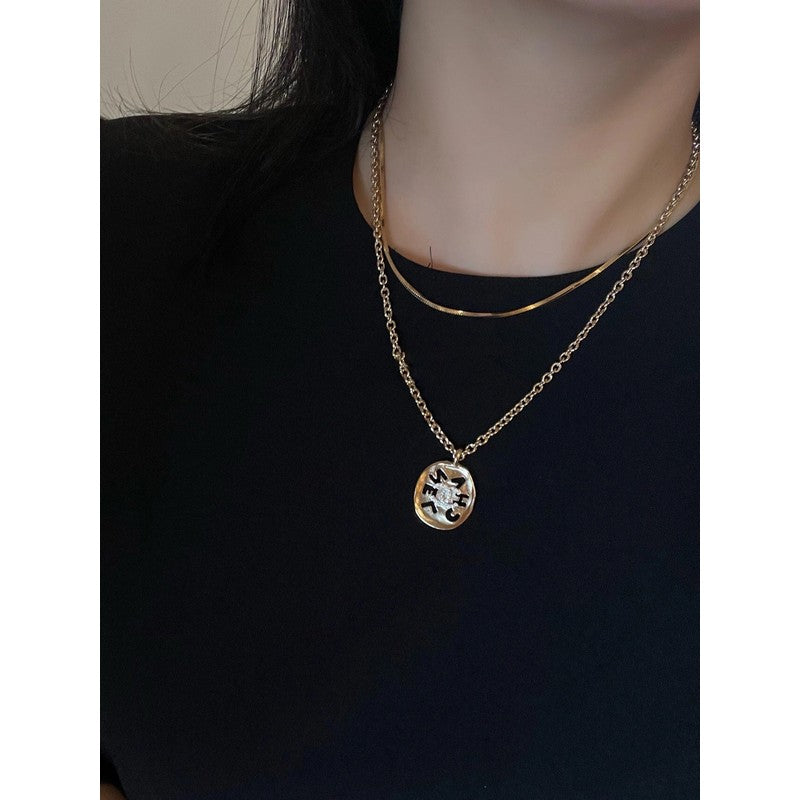 18K Chanel Script Necklace