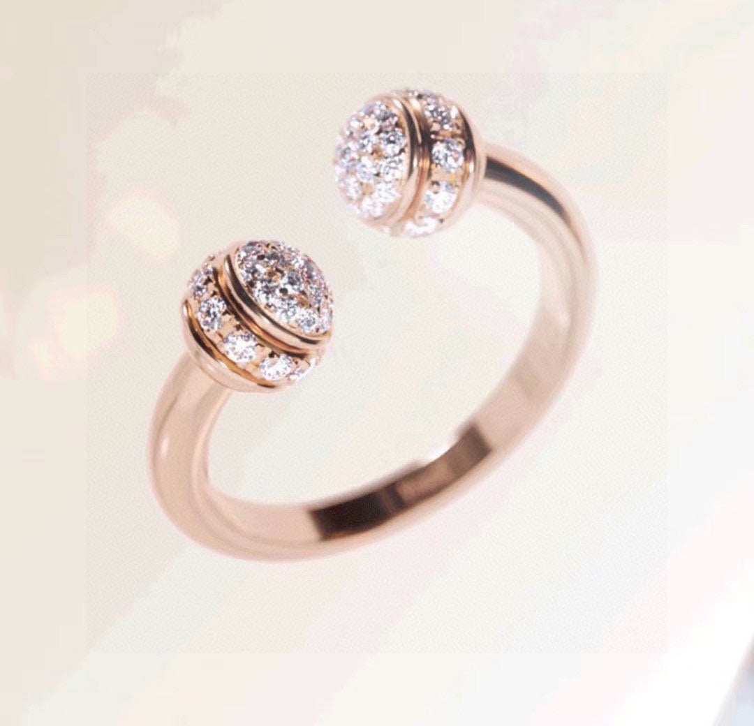18K Piaget Open Rose Gold Ring