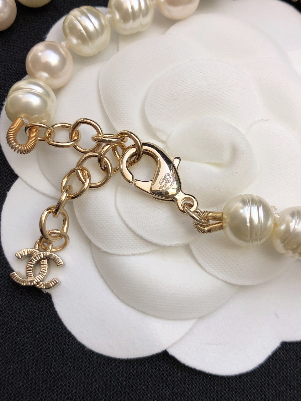 18K Chanel Pearl Choker Necklace
