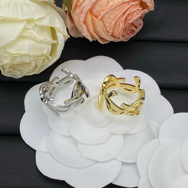 18K Saint Laurent YSL Gold Ring