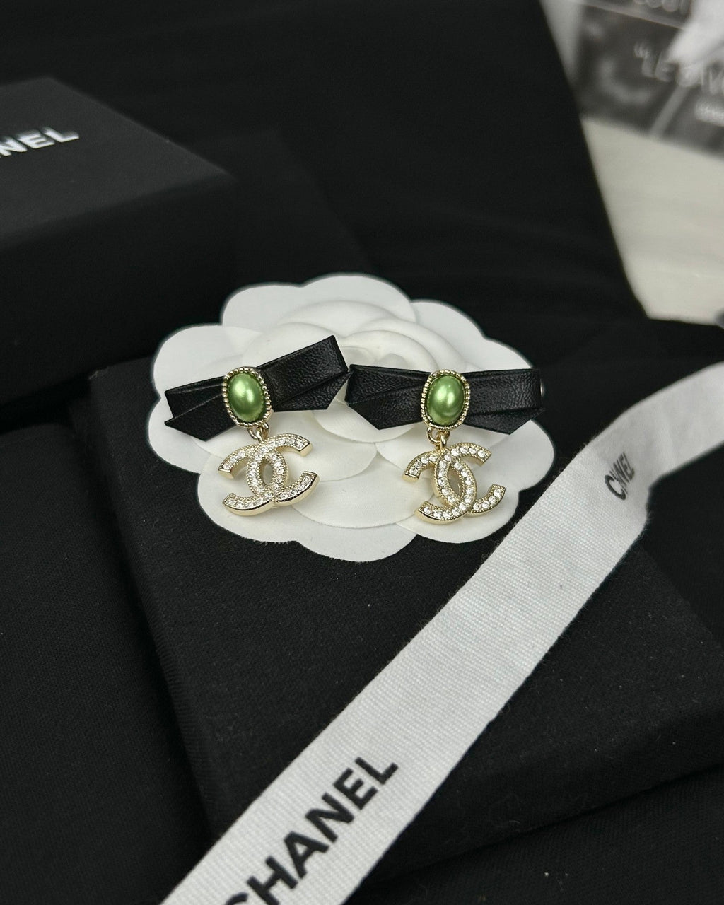 18K Chanel Bow Earrings