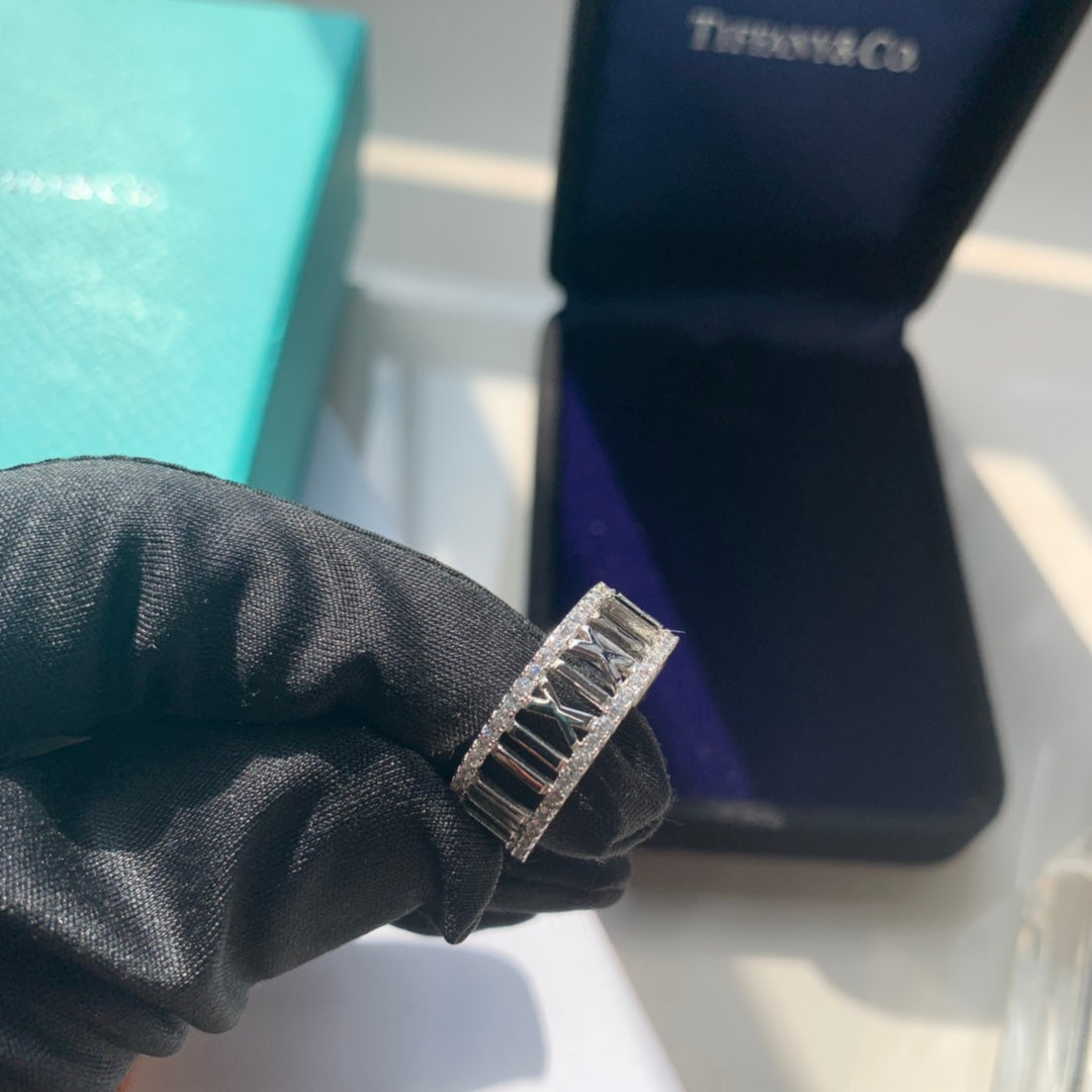 18K Tiffany & Co. Atlas Open Diamond Ring