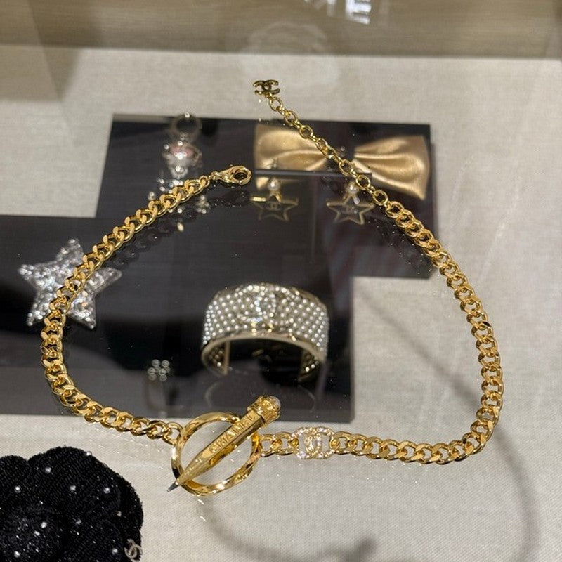 18K Chanel 25K Pen Choker Necklace