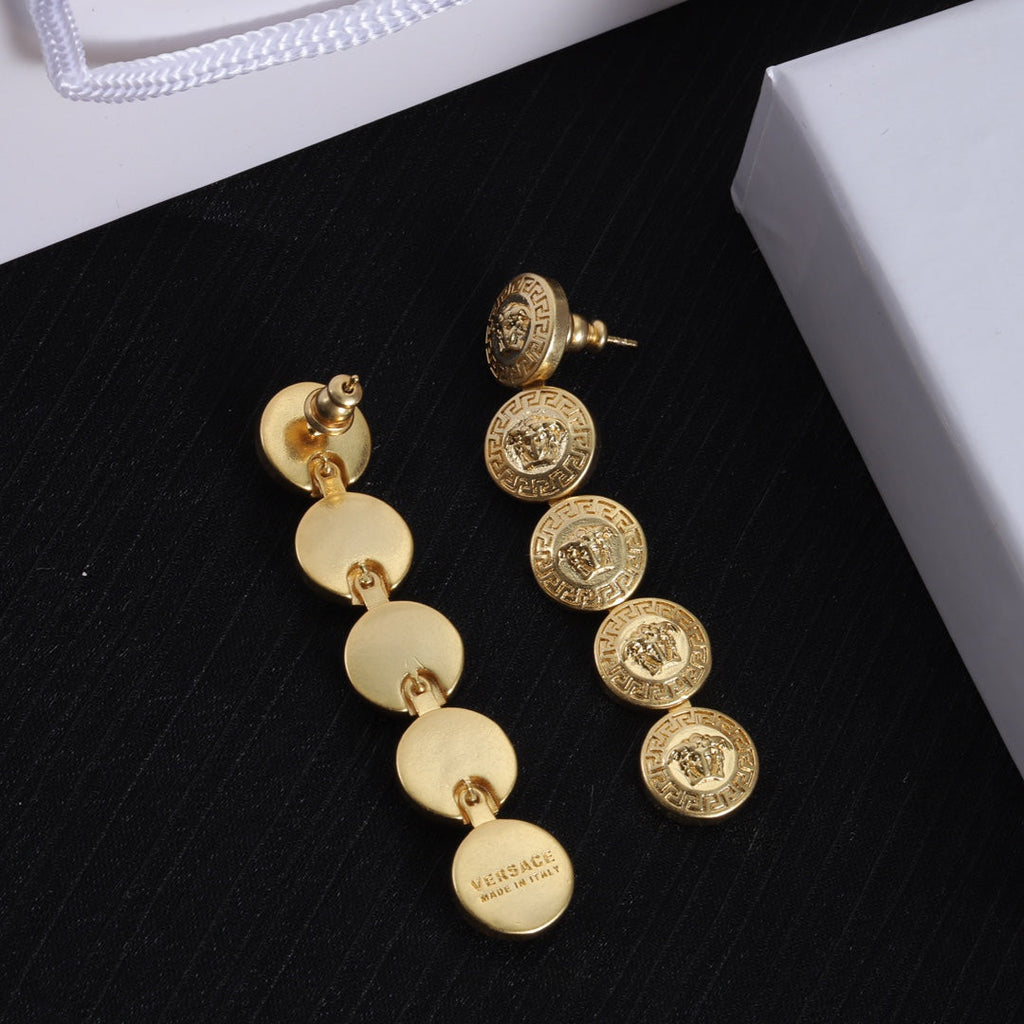 18K Versace Long Earrings