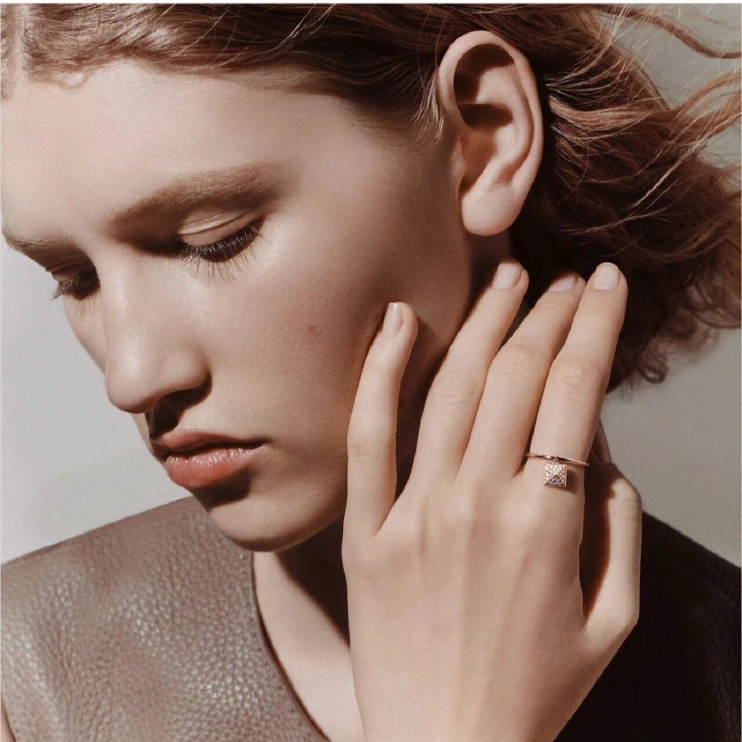 18K Chaine D'ancre Verso Hermès Ring