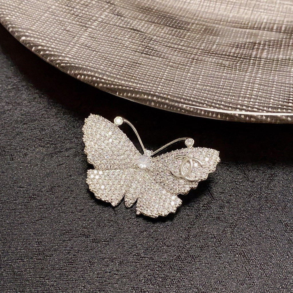 18K Chanel Butterfly Diamonds Brooch