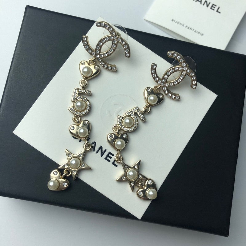 18K Chanel No.5 Long Earrings