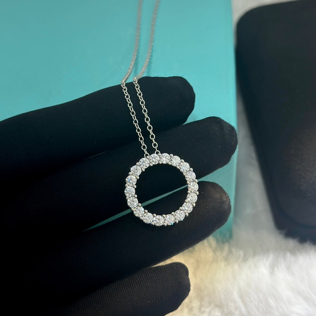 18K Tiffany & Co. Circle Diamonds Necklace