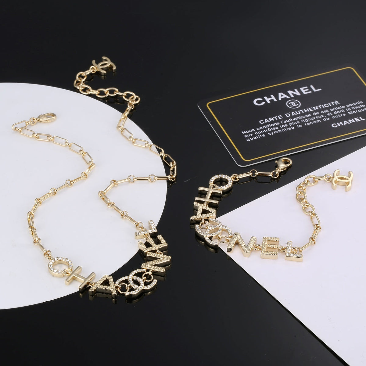 18K Chanel Script Chain Necklace
