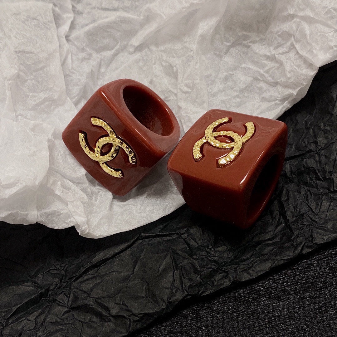 18K Chanel Vintage Red Ring