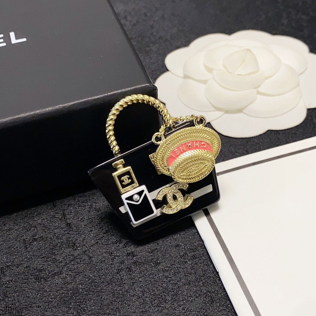 18K Chanel Bag Brooch