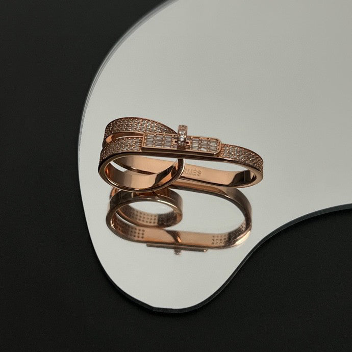 18K Kelly Gavroche Double Hermès Ring