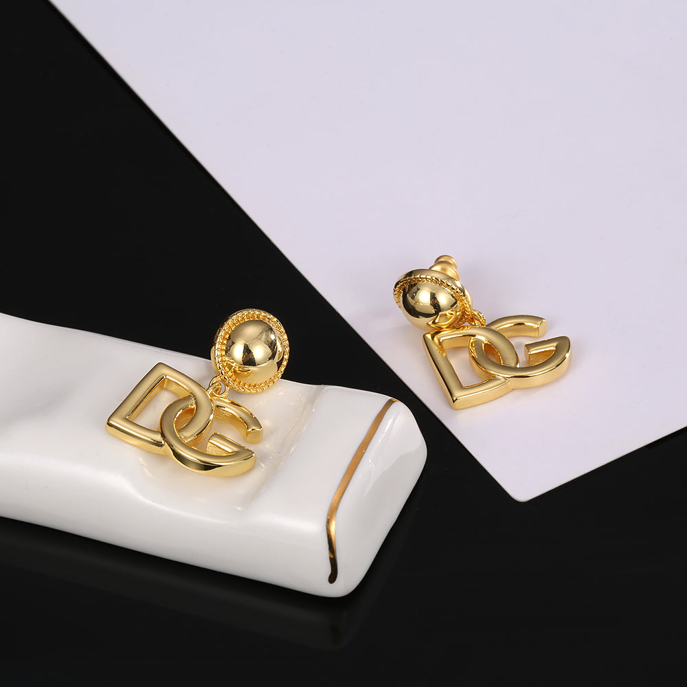 18K Dolce & Gabbana DG Gold Earrings