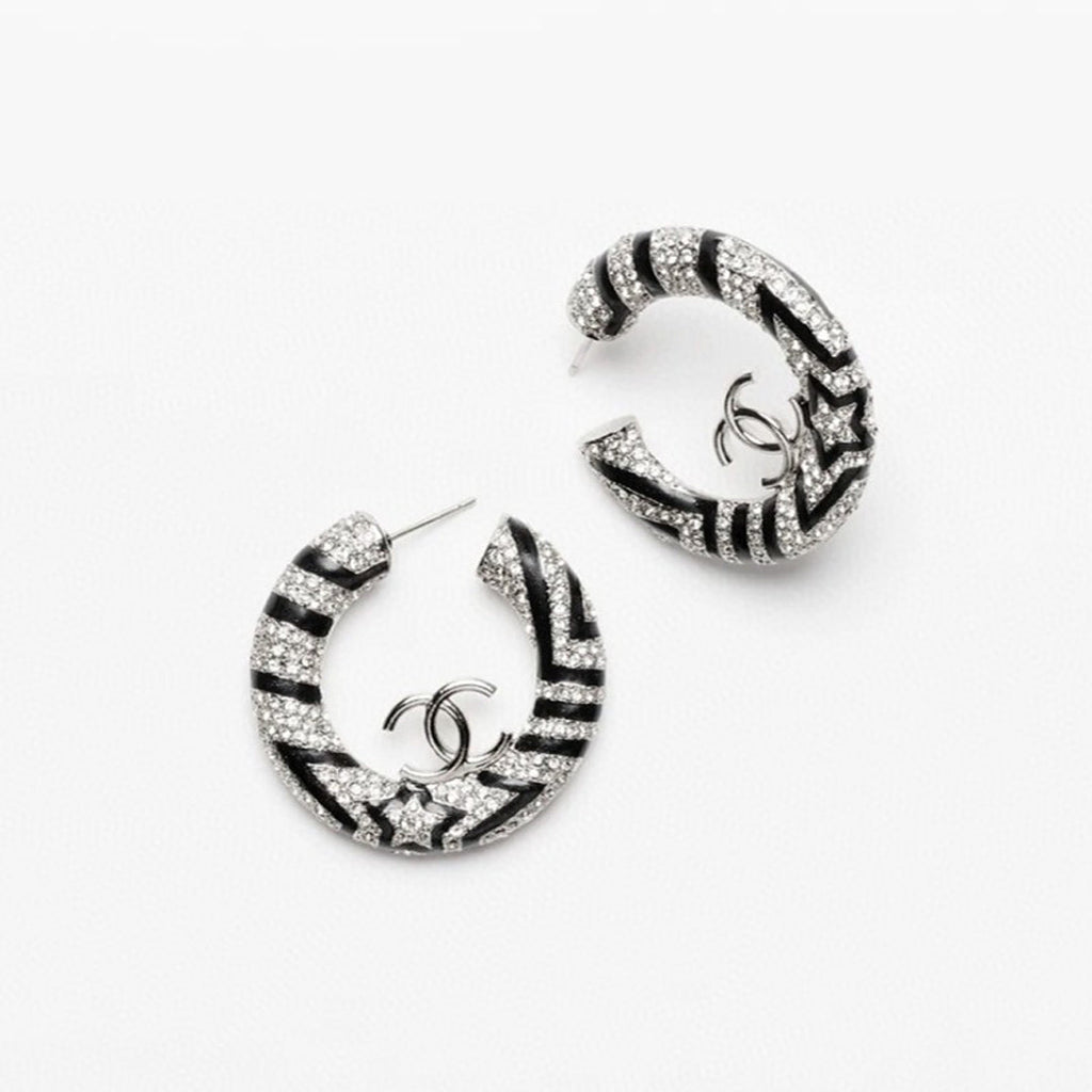 18K Chanel Black Diamonds Earrings